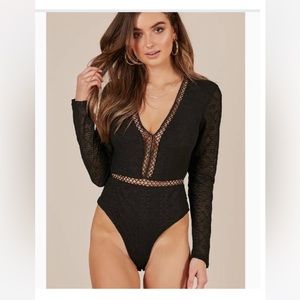 Showpo Drive into Town Black Bodysuit